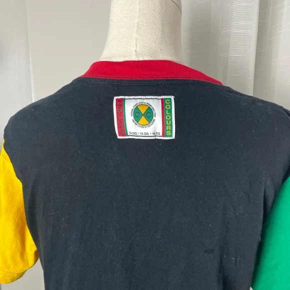 Vintage Y2K Cross Colours "Ya Dig" Colorblock Hip-Hop T-Shirt Size Medium - Picture 7 of 9